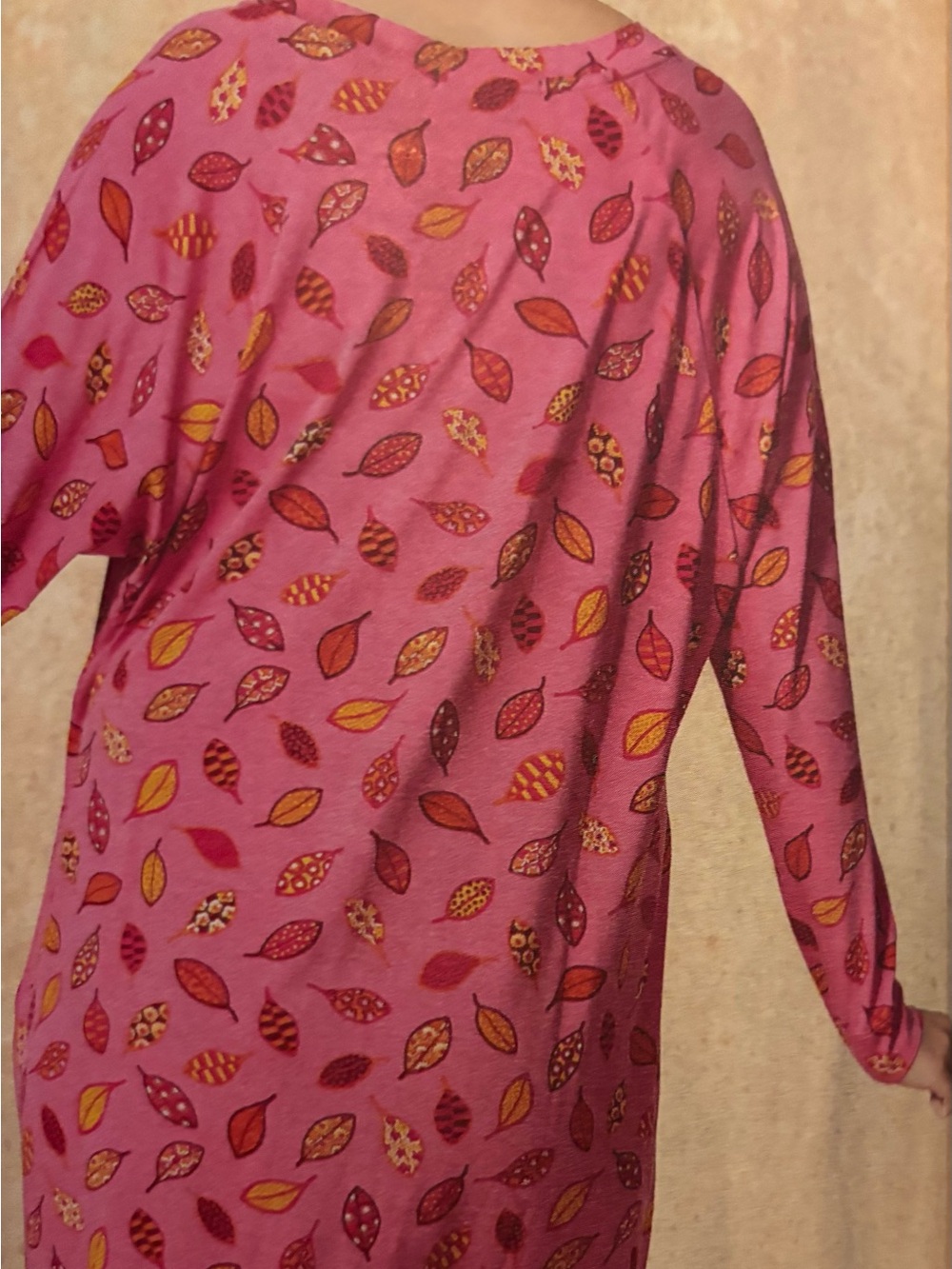 Gudrun Sjoden “Spirit” Jersey Dress, Pink Patterned, Size Medium